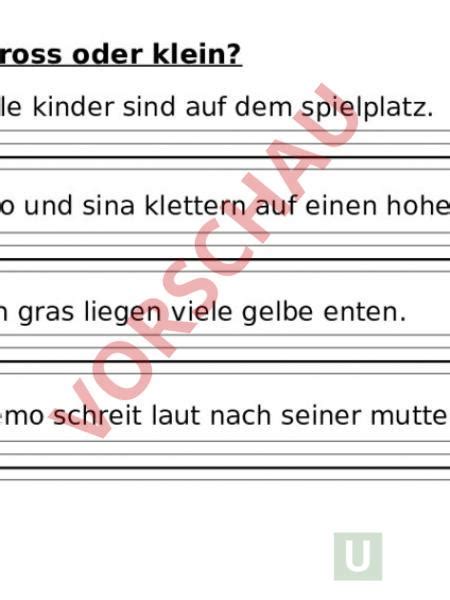 Arbeitsblatt Gross Kleinschreibung Deutsch Rechtschreibung