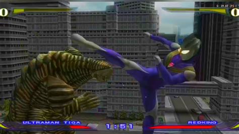 ULTRAMAN TIGA VS REDKING ULTRAMAN FIGHTING EVOLUTION REBIRTH YouTube