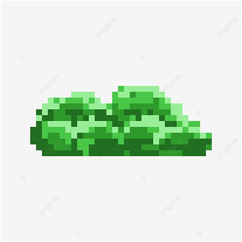 Pixel Art Grass Underbrush Green Plant Nature Forest Game Organic Grass Background Cartoon