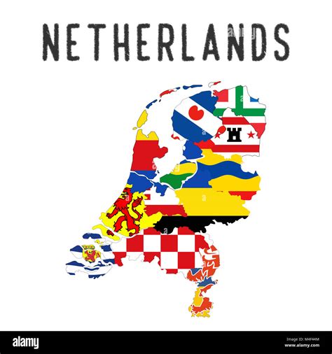 Netherlands Regions Map Stock Photo Alamy