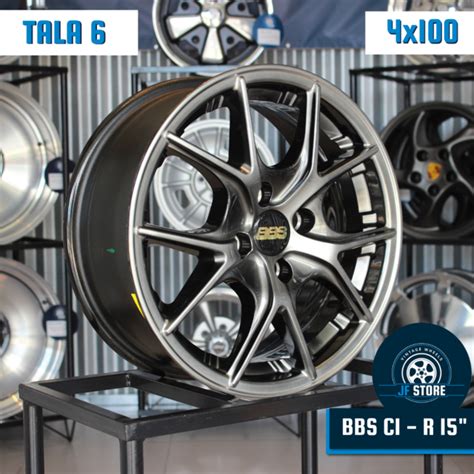 Roda KR M17 Réplica BBS Aro 15 Tala 7 Grafite Diamantada 5 Furos