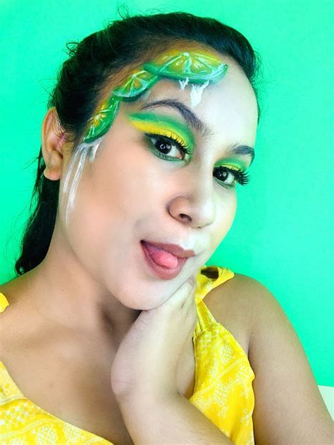 lemon face painting face art makeup face art lemon  face