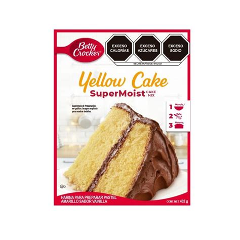 Harina Para Preparar Pastel Betty Crocker Yellow Cake Vainilla 432 G Walmart