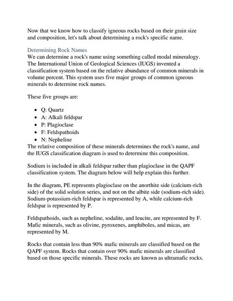 Solution Igneous Rock Classification How To Use The Qapf Diagram I