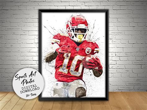 Tyreek Hill Poster Kansas City Chiefs Wall Art Printable | Etsy