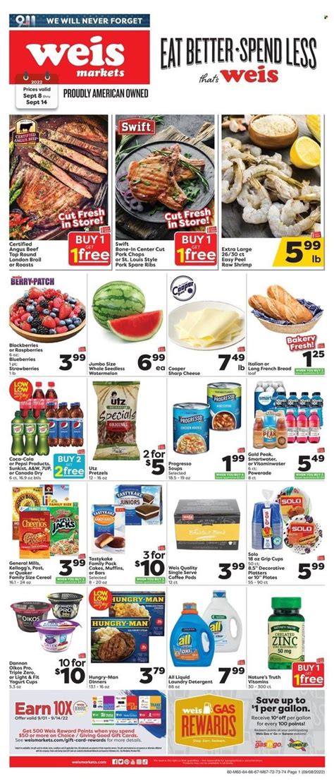 Weis MD NY PA Weekly Ad Flyer Specials September 8 To September 14