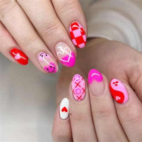 Vday Nails Cute Gel Nails Cute Acrylic Nails Valentine S Day Nails