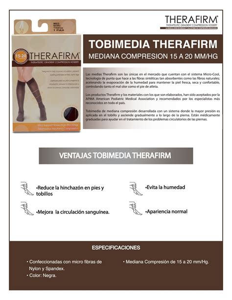 Tobimedia Therafirm Mediana Compresion Mmhg Talla Mediana Color