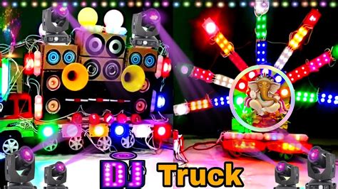 Navratri Durga Murti Mini Dj Truck Radha Krishna Dj Light Trolley