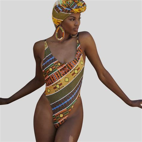 Aliexpress Buy 2017 New African Print One Pieces Swimwear Bath