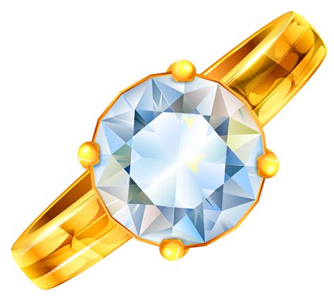 Gold Ring with Diamond PNG Clipart | Gallery Yopriceville - High ...