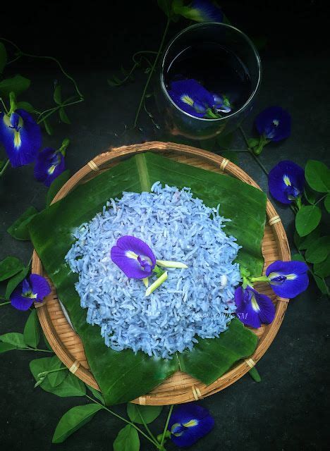 Butterfly Pea Flower Rice Nasi Bunga Telang Butterfly Pea Flower