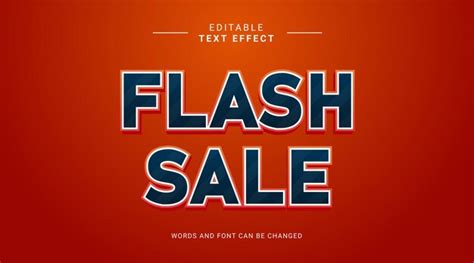 Effet De Texte De Vente Flash Vecteur Premium