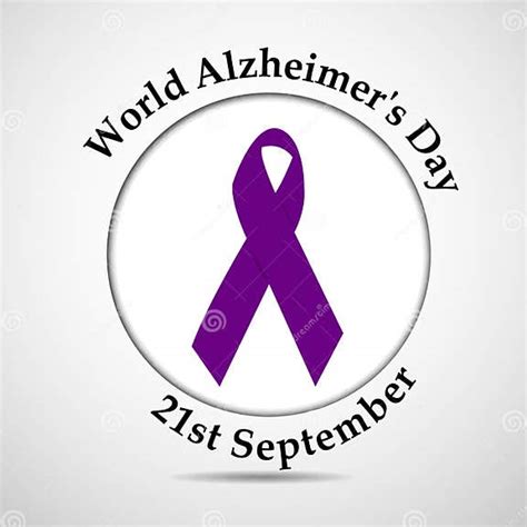 Illustration Of World Alzheimer`s Day Background Stock Vector