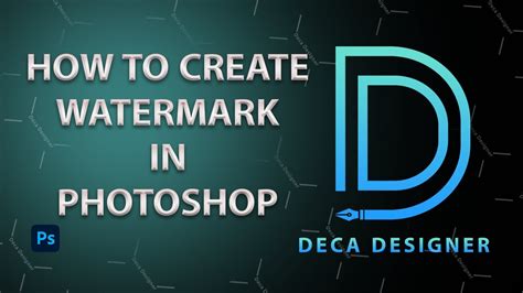 How To Create Watermark In Photoshop Adobe Photoshop Photoshop