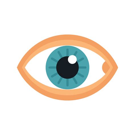 Healthy Human Eye Icon Flat Isolated Vector 14989401 Vector Art At Vecteezy