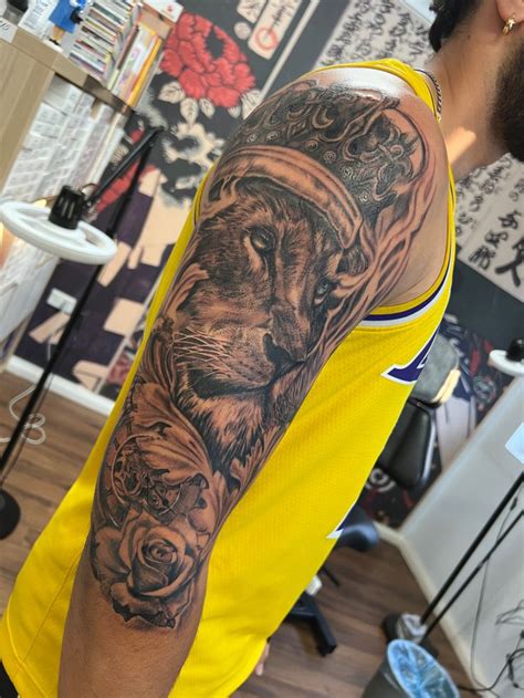 Lion Clock Rose Tattoo Riverwood