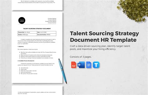 Talent Sourcing Strategy Document Hr Template In Word Pdf Google Docs