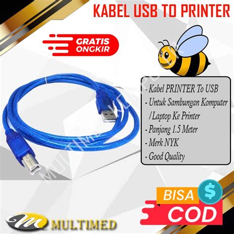 Jual Kabel Usb To Printer Meter Nyk Shopee Indonesia