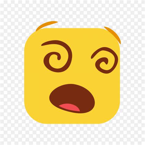 Dizzy Face Emoji Isolated Premium Vector Png Similar Png