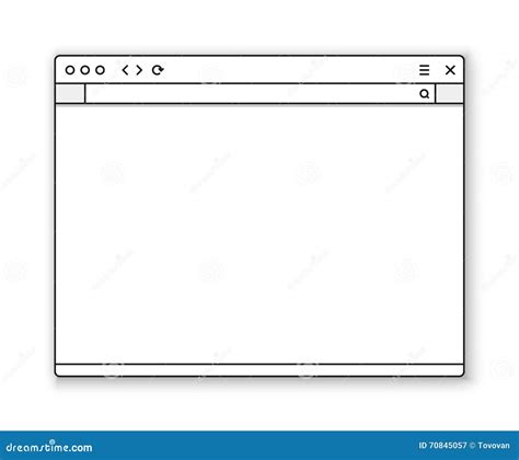 Opened Browser Window Template Stock Vector Illustration Of Mockup