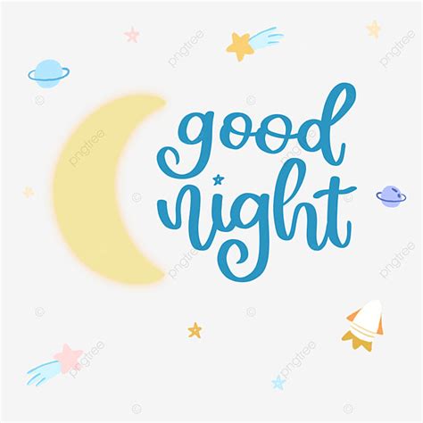 Good Night PNG Picture, Good Night Shooting Stars, Good Night, Selamat ...