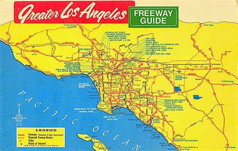 *Postcard Gems: Map: Los Angeles Freeway Guide