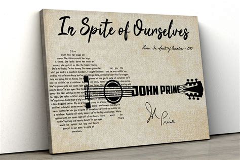 John Prine in Spite of Ourselves Lyrics Song Poster John | Etsy