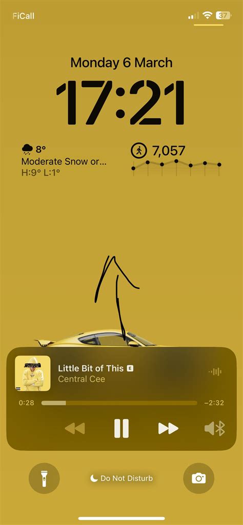 Is there a way to move the music thingy on the lock screen up? : r/ios