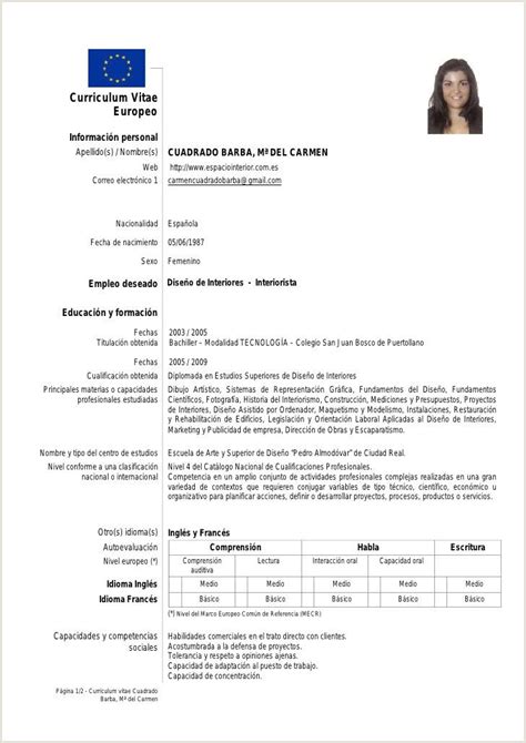 Curriculum Vitae Europeo Plantilla Word Para Rellenar Gratis Resume Examples 2021 Resume Format