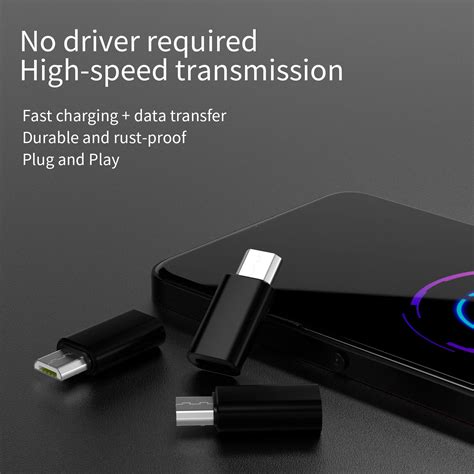 Mini Usb C Type C Female To Micro Usb Male Charge Adapter Data Sync Converter Connector For