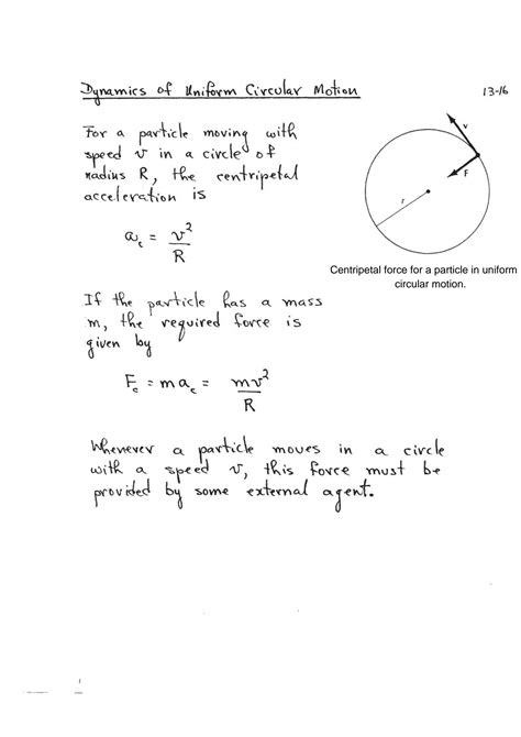 Solution Dynamics Of Uniform Circular Motion Studypool