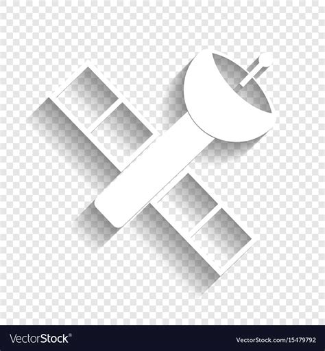 Satellite Sign White Icon Royalty Free Vector Image