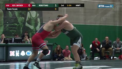 Big Ten Wrestling Heavyweight Ohio State S Kevin Snyder Vs Michigan