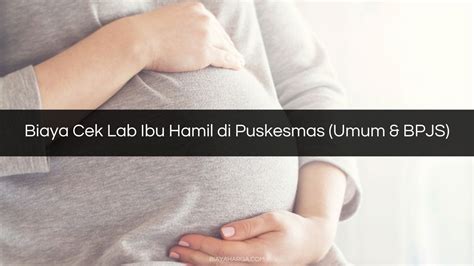 Biaya Cek Lab Ibu Hamil Di Puskesmas Umum BPJS 2023 Harga Biaya