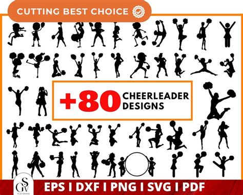 Cheerleader Svg Bundle, Cheer Silhouette Svg, Cheer Mom Svg ...