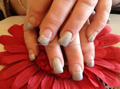 Eye Candy Nails And Training Silver Tip Nail Art Over Acrylic Nails By