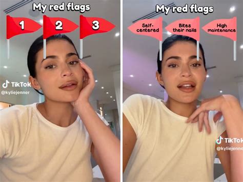 Kylie Jenner Just Used The Viral Red Flag Filter On TikTok As Rumors