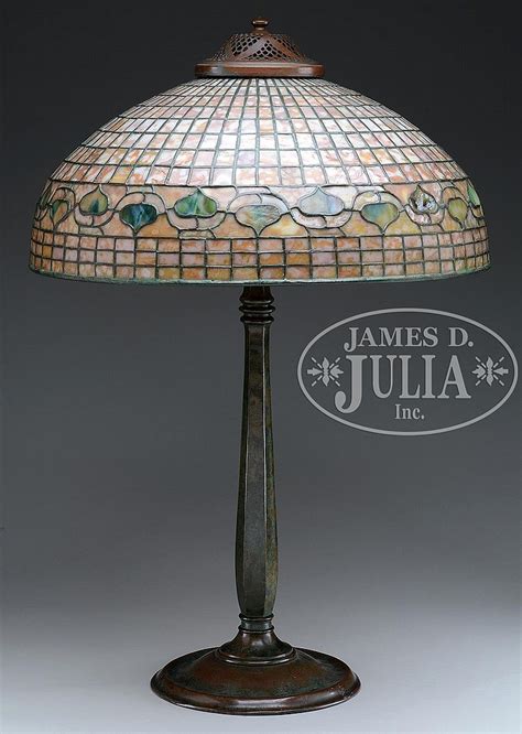 Lot Tiffany Studios Acorn Table Lamp