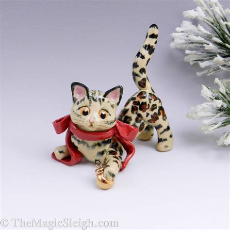 Bengal Cat Ornament Christmas Ball Porcelain