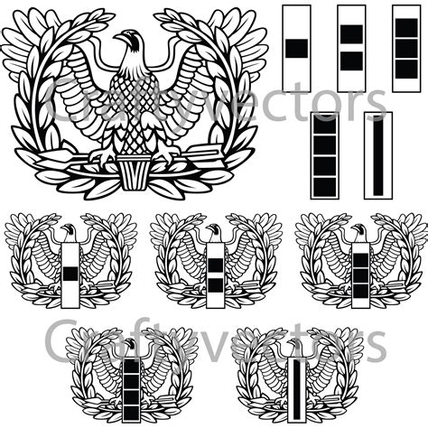 Us Army Warrant Officer Badge Vector File Svg