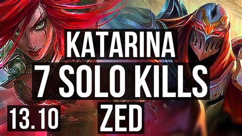 Katarina Vs Zed Mid Penta M Mastery Solo Kills Games