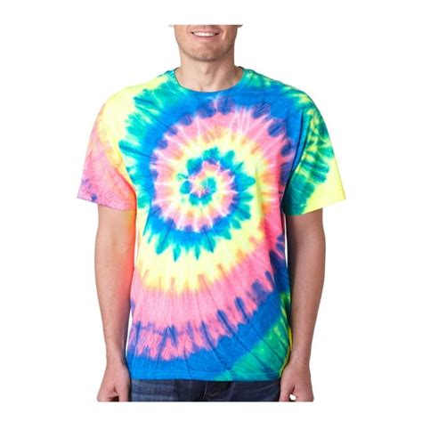 Gildan Mens Colorful Tie Dye Rainbow Swirl T Shirt Style 200ms