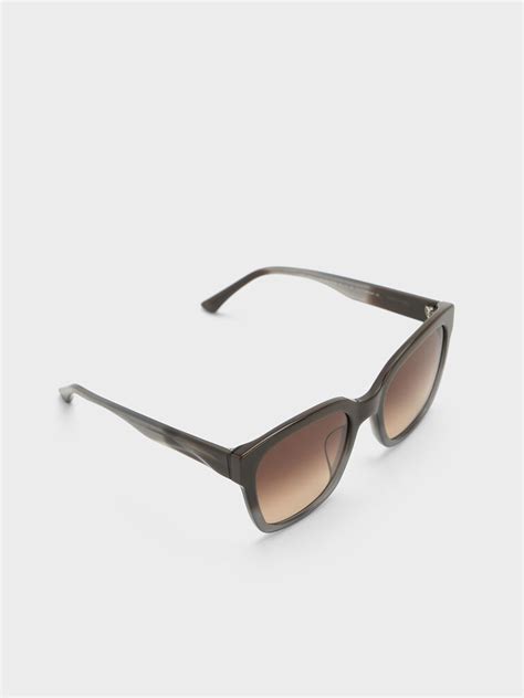 Multicoloured Recycled Acetate Square Sunglasses Charles And Keith Za