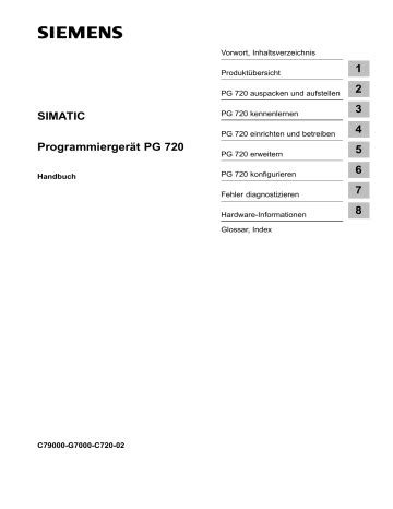 Siemens PG 720 Handbuch Manualzz