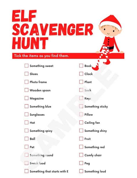 Elf On The Shelf Scavenger Hunt Free Printables Parties Made Personal