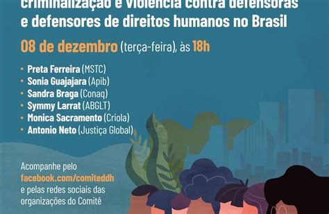 Em Risco Defensoras E Defensores De Direitos Humanos No Brasil N O S O