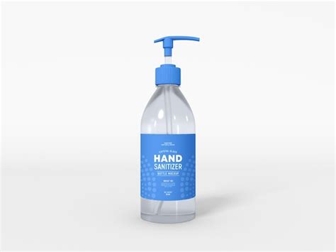 Premium PSD Transparent Hand Sanitizer Pump Bottle Mockup