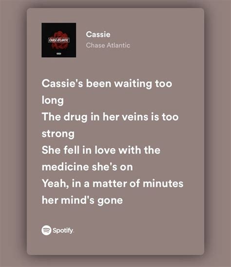 Cassie Chase Atlantic Just Lyrics Favorite Lyrics Music Collage