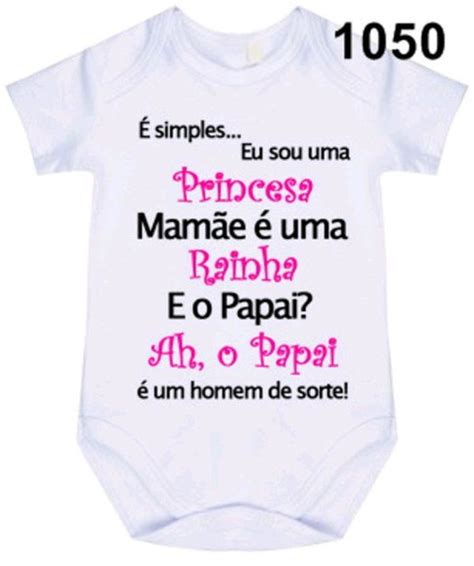 Body Bebe Personalizado Frase Sou A Princesa Do Dindo Elo